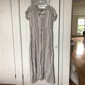 ASOS Stripe Maxi Dress in Natural Fibre